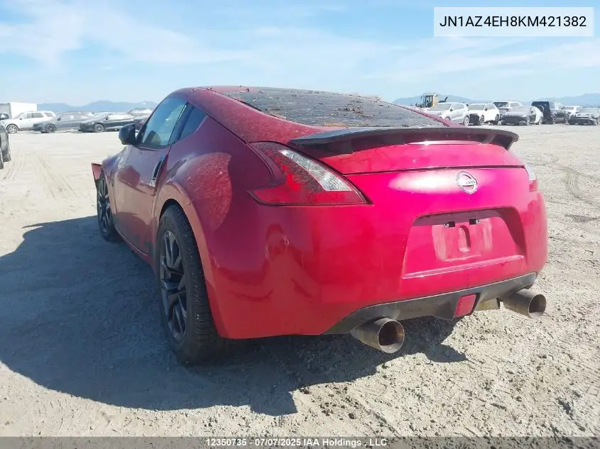 2019 Nissan 370Z Touring/Sport/Nismo VIN: JN1AZ4EH8KM421382 Lot: 12350735