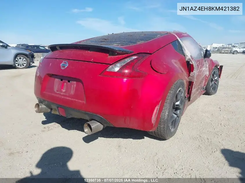 2019 Nissan 370Z Touring/Sport/Nismo VIN: JN1AZ4EH8KM421382 Lot: 12350735