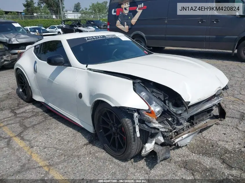 2019 Nissan 370Z Nismo VIN: JN1AZ4EH9KM420824 Lot: 42477300