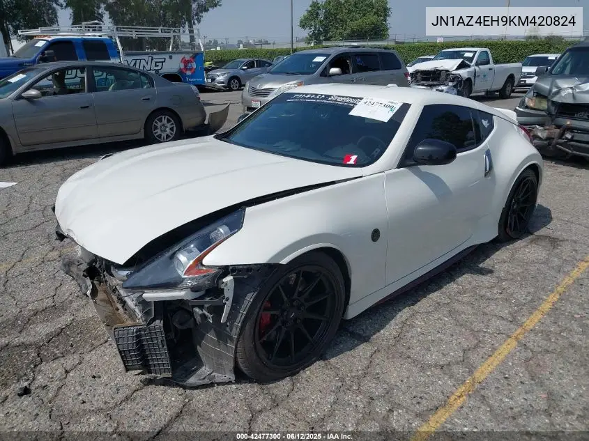 2019 Nissan 370Z Nismo VIN: JN1AZ4EH9KM420824 Lot: 42477300