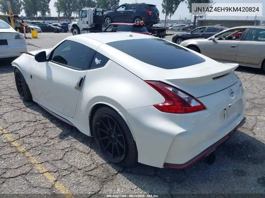 2019 Nissan 370Z Nismo VIN: JN1AZ4EH9KM420824 Lot: 42477300