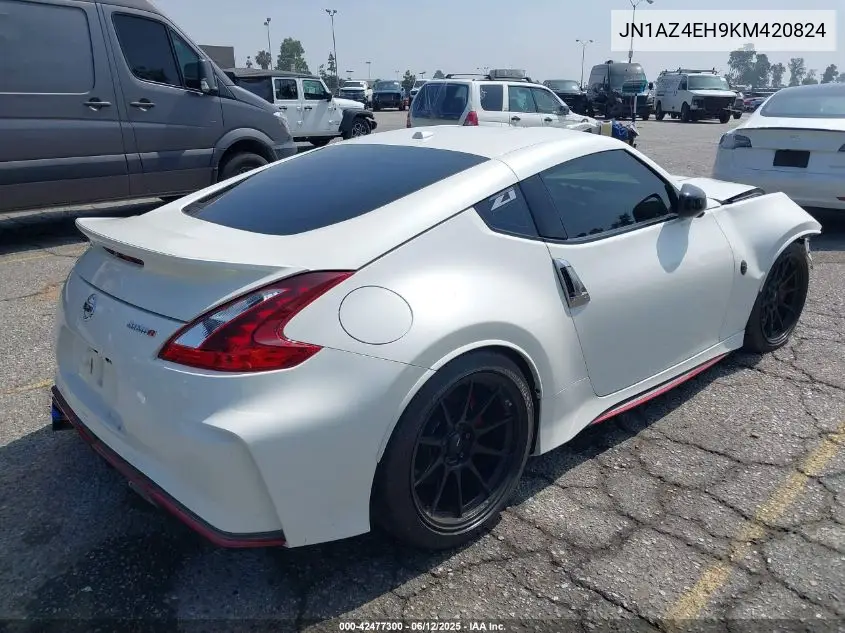 2019 Nissan 370Z Nismo VIN: JN1AZ4EH9KM420824 Lot: 42477300