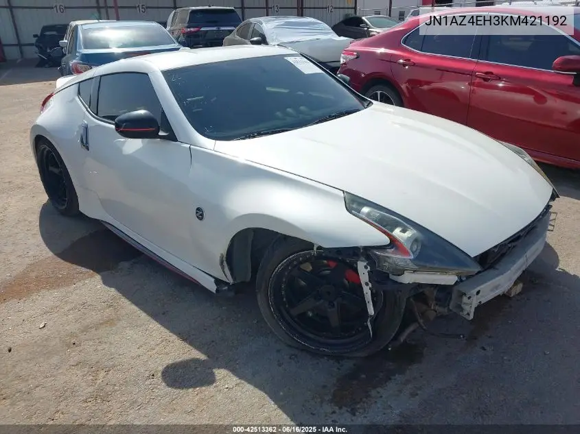 2019 Nissan 370Z Nismo VIN: JN1AZ4EH3KM421192 Lot: 42513362