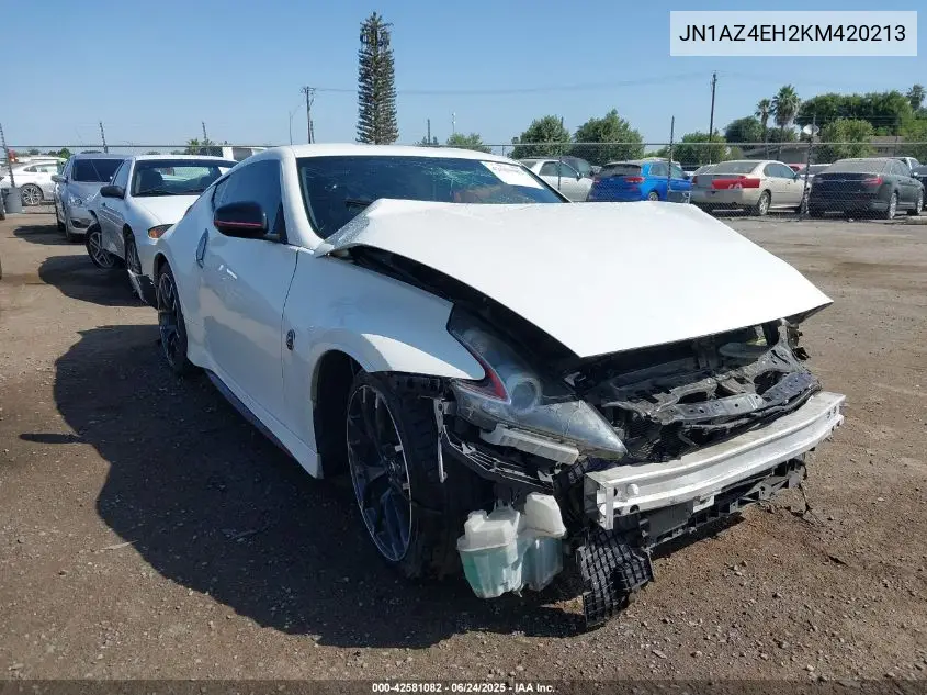 2019 Nissan 370Z Nismo VIN: JN1AZ4EH2KM420213 Lot: 42581082