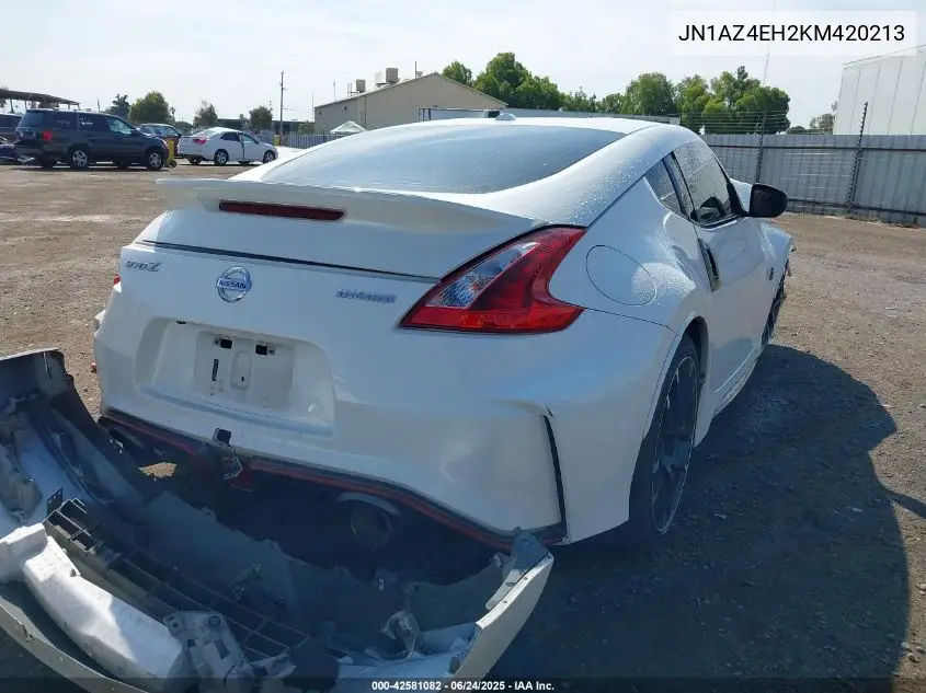 2019 Nissan 370Z Nismo VIN: JN1AZ4EH2KM420213 Lot: 42581082
