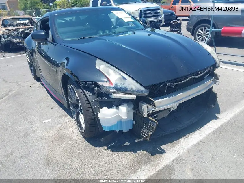 2019 Nissan 370Z Nismo VIN: JN1AZ4EH5KM420898 Lot: 42637657