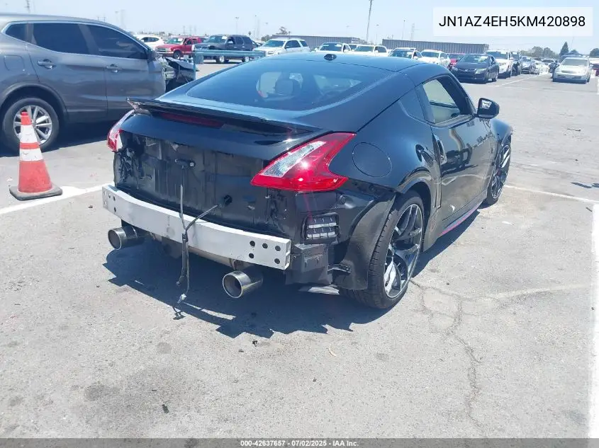 2019 Nissan 370Z Nismo VIN: JN1AZ4EH5KM420898 Lot: 42637657