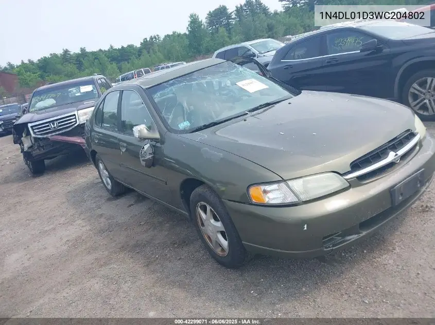 1998 Nissan Altima Gle/Gxe/Se/Xe VIN: 1N4DL01D3WC204802 Lot: 42299071