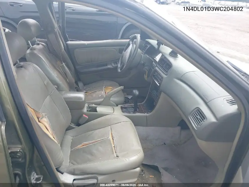 1998 Nissan Altima Gle/Gxe/Se/Xe VIN: 1N4DL01D3WC204802 Lot: 42299071
