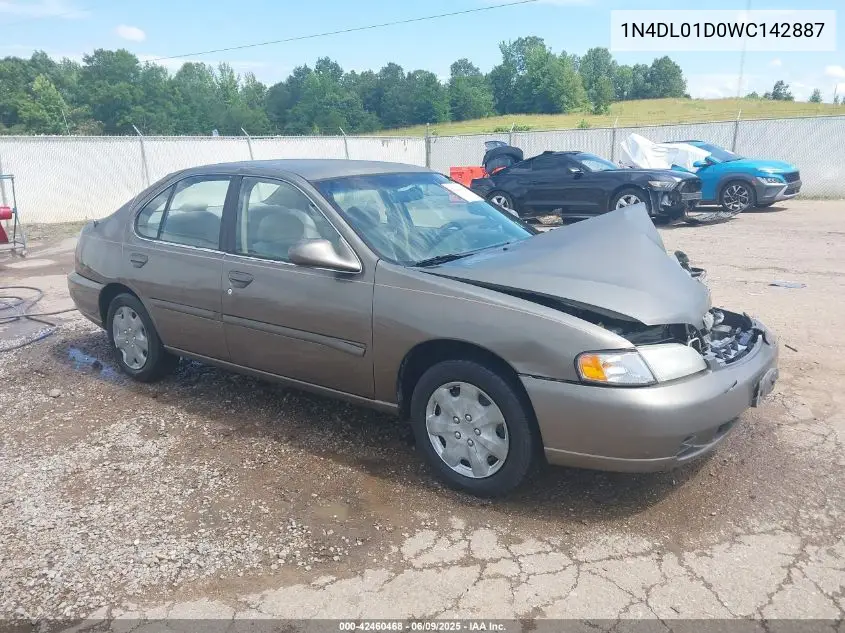 1998 Nissan Altima Gle/Gxe/Se/Xe VIN: 1N4DL01D0WC142887 Lot: 42460468