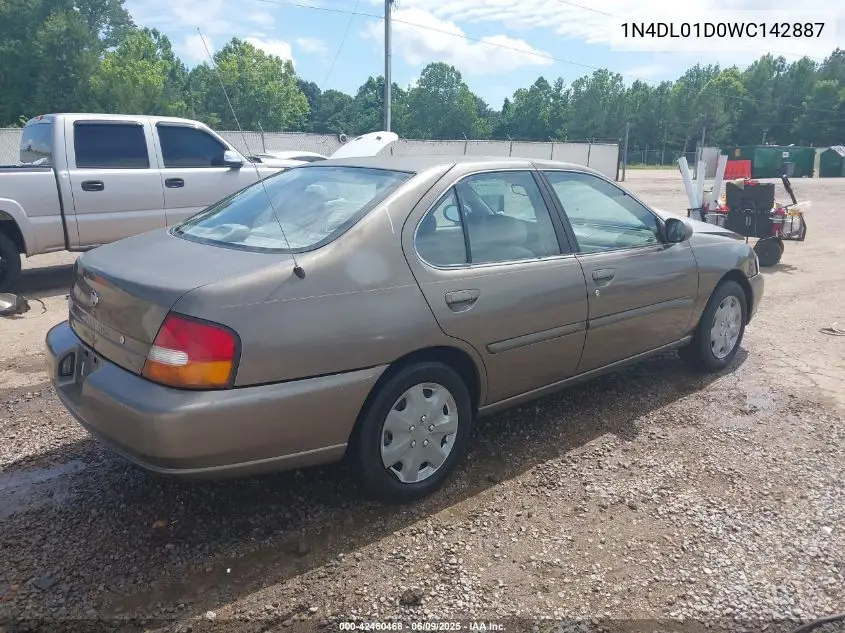 1998 Nissan Altima Gle/Gxe/Se/Xe VIN: 1N4DL01D0WC142887 Lot: 42460468