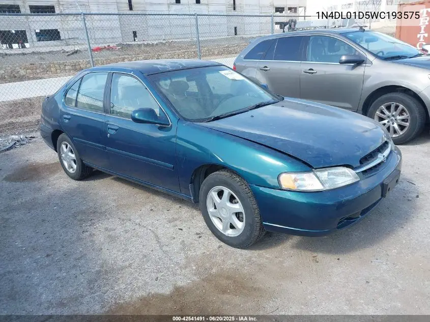 1998 Nissan Altima Gle/Gxe/Se/Xe VIN: 1N4DL01D5WC193575 Lot: 42541491