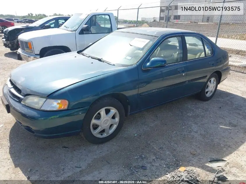 1998 Nissan Altima Gle/Gxe/Se/Xe VIN: 1N4DL01D5WC193575 Lot: 42541491