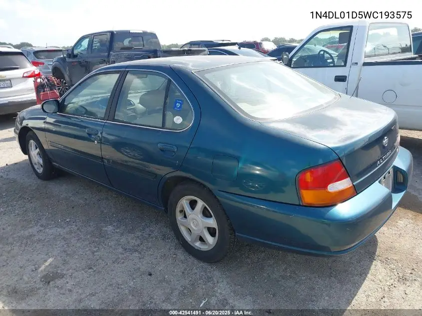 1998 Nissan Altima Gle/Gxe/Se/Xe VIN: 1N4DL01D5WC193575 Lot: 42541491