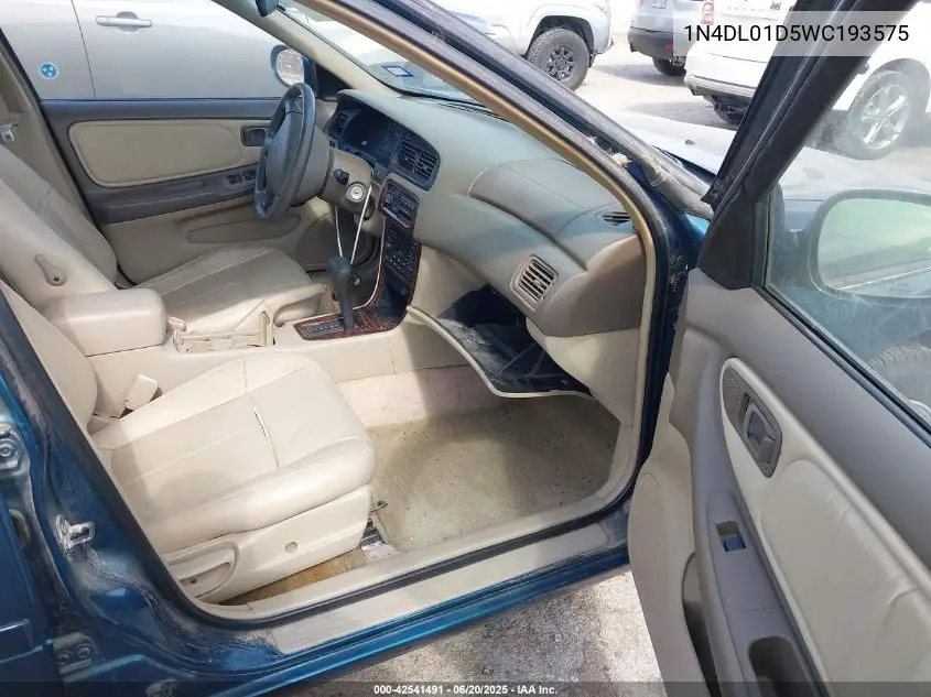 1998 Nissan Altima Gle/Gxe/Se/Xe VIN: 1N4DL01D5WC193575 Lot: 42541491