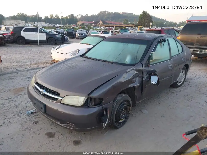 1998 Nissan Altima Gle/Gxe/Se/Xe VIN: 1N4DL01D4WC228784 Lot: 42562704