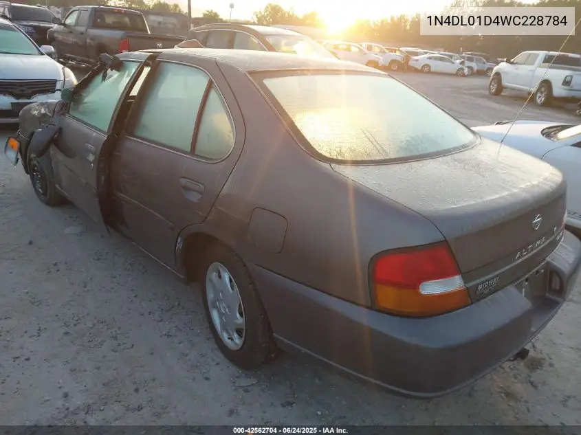 1998 Nissan Altima Gle/Gxe/Se/Xe VIN: 1N4DL01D4WC228784 Lot: 42562704