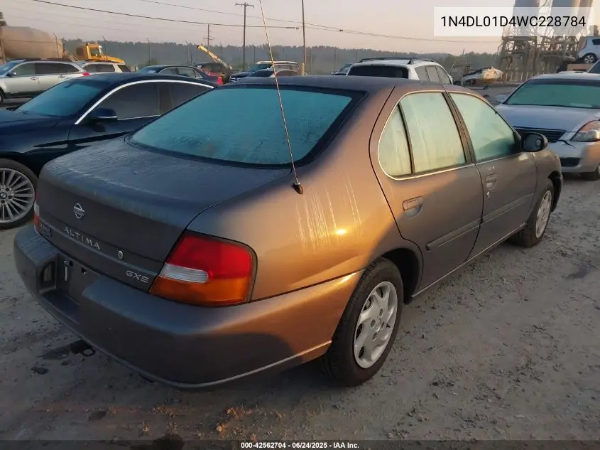 1998 Nissan Altima Gle/Gxe/Se/Xe VIN: 1N4DL01D4WC228784 Lot: 42562704