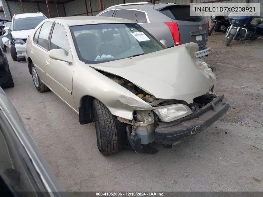 1999 Nissan Altima Gle/Gxe/Se/Se-L/Xe VIN: 1N4DL01D7XC208921 Lot: 41052096