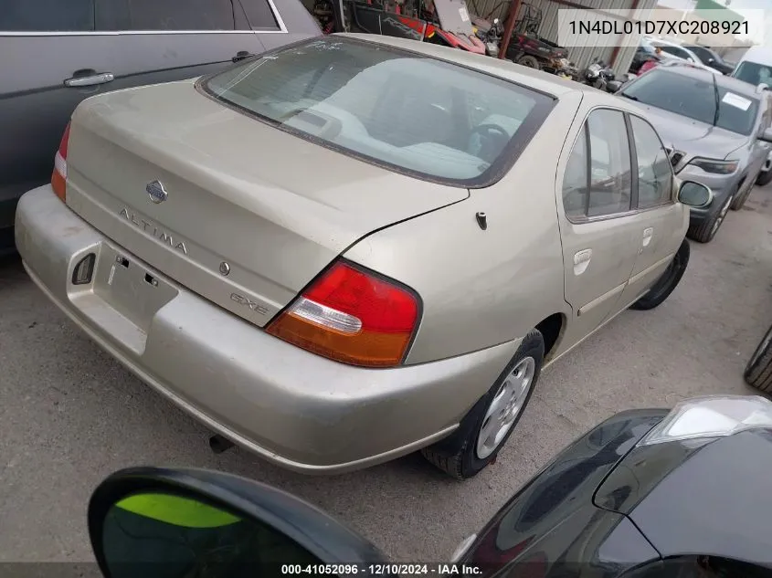 1999 Nissan Altima Gle/Gxe/Se/Se-L/Xe VIN: 1N4DL01D7XC208921 Lot: 41052096