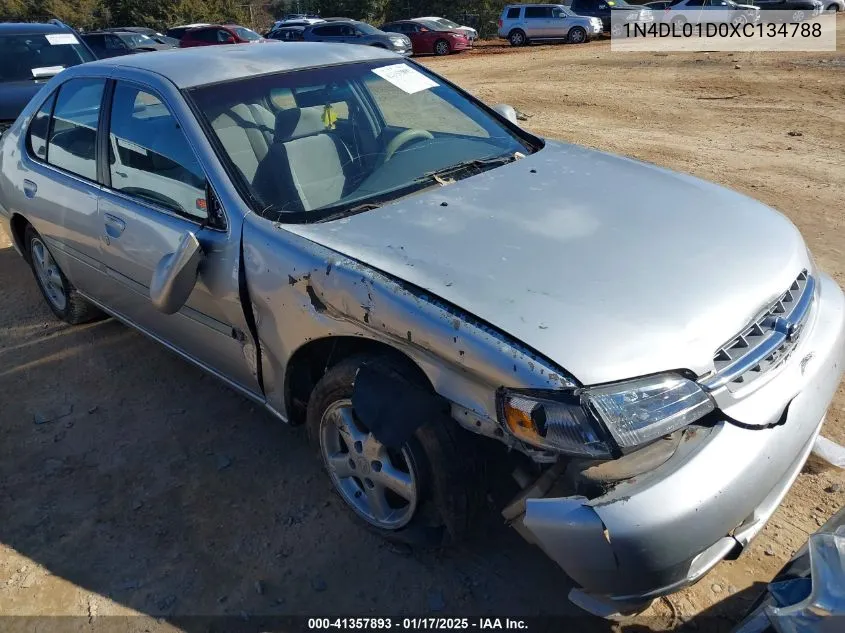 1999 Nissan Altima Gle/Gxe/Se/Se-L/Xe VIN: 1N4DL01D0XC134788 Lot: 41357893