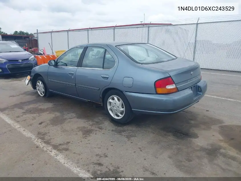 1999 Nissan Altima Gle/Gxe/Se/Se-L/Xe VIN: 1N4DL01D6XC243529 Lot: 42447899
