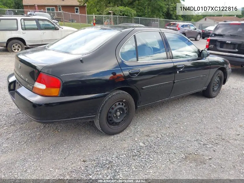 1999 Nissan Altima Gle/Gxe/Se/Se-L/Xe VIN: 1N4DL01D7XC122816 Lot: 42551437
