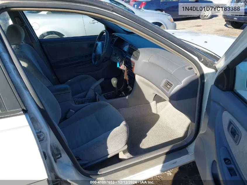 2000 Nissan Altima Gle/Gxe/Se/Xe VIN: 1N4DL01D7YC183388 Lot: 41057653