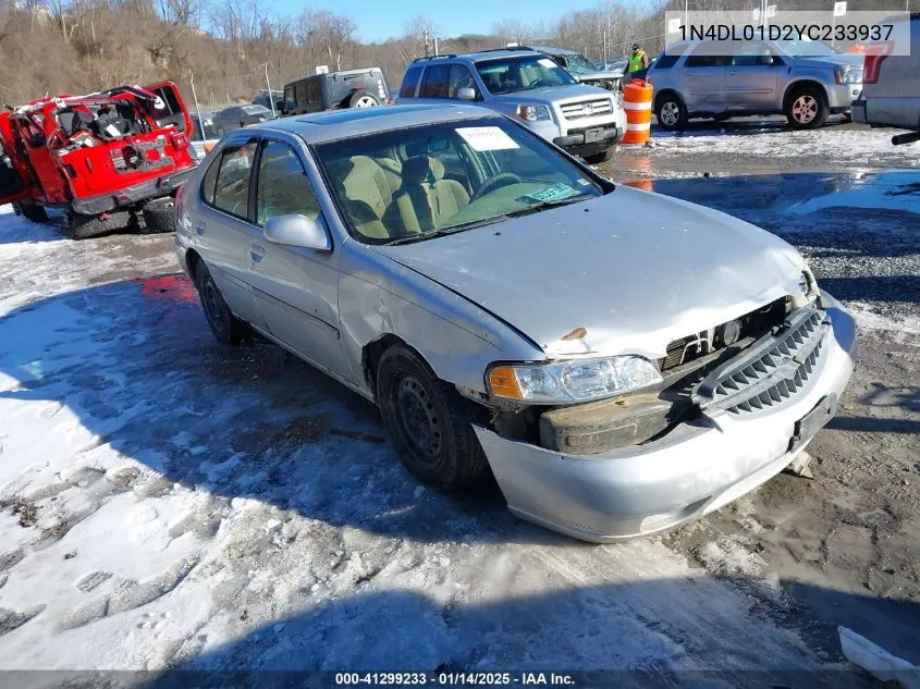 2000 Nissan Altima Gle/Gxe/Se/Xe VIN: 1N4DL01D2YC233937 Lot: 41299233