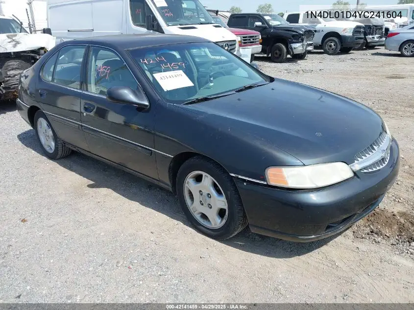 2000 Nissan Altima Gle/Gxe/Se/Xe VIN: 1N4DL01D4YC241604 Lot: 42141459