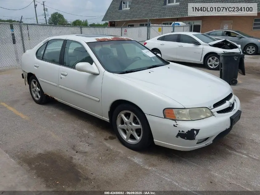 2000 Nissan Altima Gle/Gxe/Se/Xe VIN: 1N4DL01D7YC234100 Lot: 42458082
