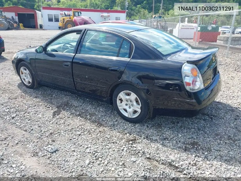 2003 Nissan Altima 2.5 S VIN: 1N4AL11D03C211291 Lot: 42205785