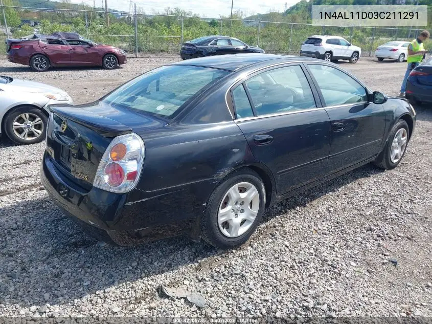 2003 Nissan Altima 2.5 S VIN: 1N4AL11D03C211291 Lot: 42205785
