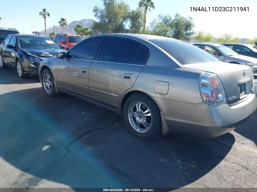 2003 Nissan Altima 2.5 S VIN: 1N4AL11D23C211941 Lot: 42224529
