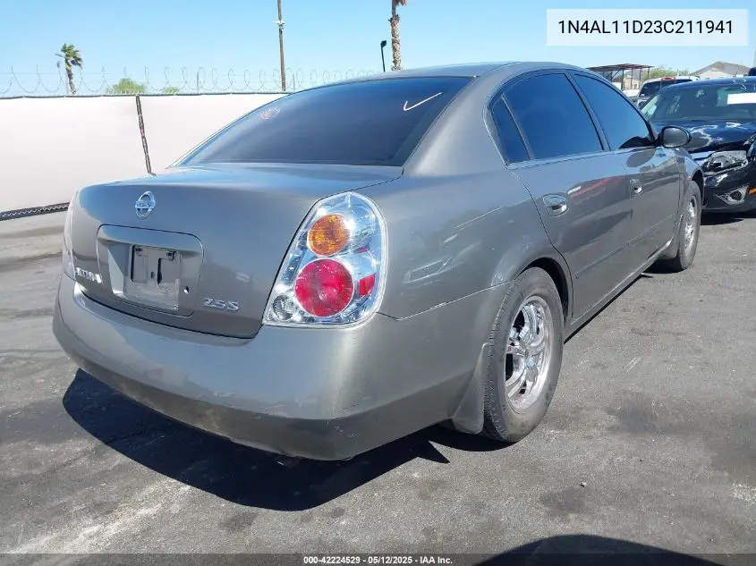 2003 Nissan Altima 2.5 S VIN: 1N4AL11D23C211941 Lot: 42224529