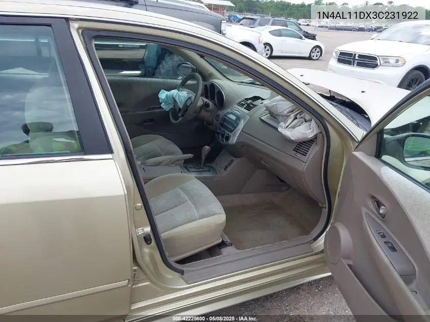 2003 Nissan Altima 2.5 S VIN: 1N4AL11DX3C231922 Lot: 42225600
