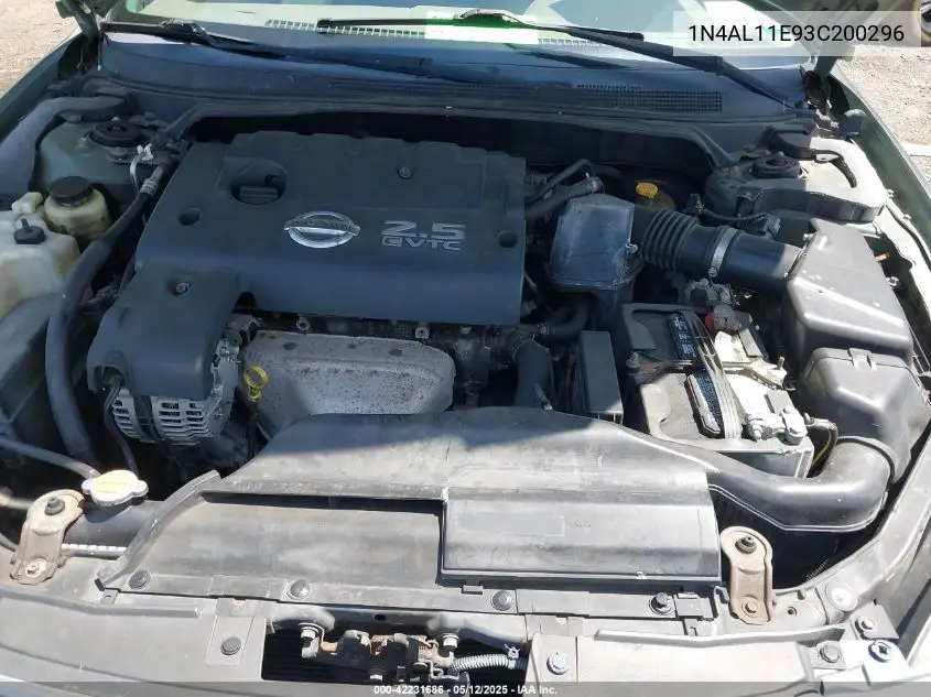 2003 Nissan Altima 2.5 S VIN: 1N4AL11E93C200296 Lot: 42231686