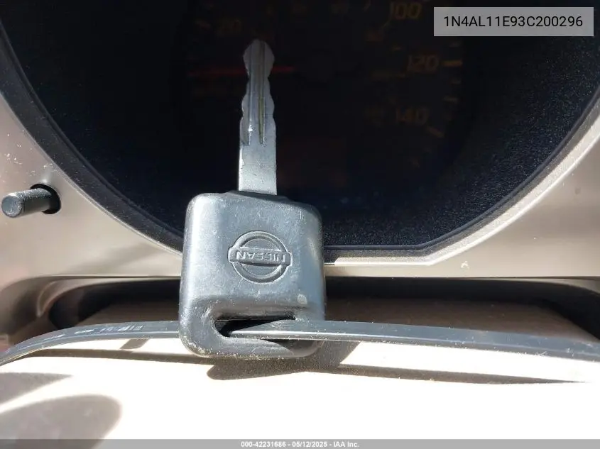 2003 Nissan Altima 2.5 S VIN: 1N4AL11E93C200296 Lot: 42231686