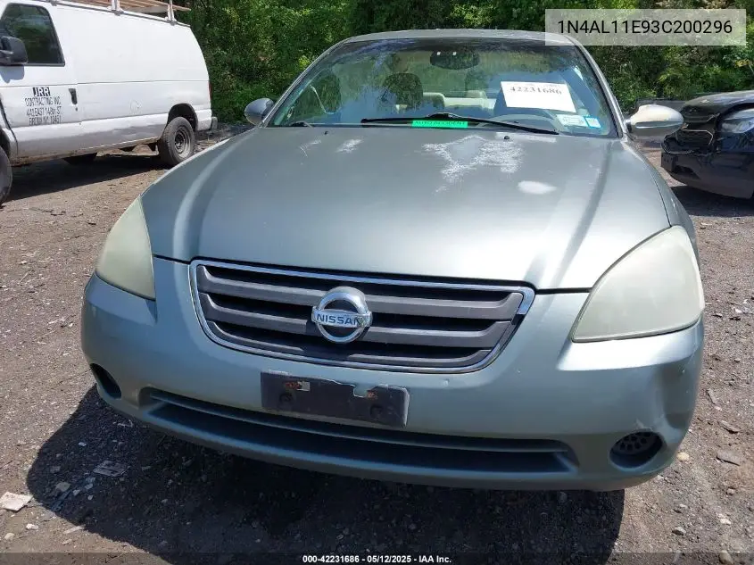 2003 Nissan Altima 2.5 S VIN: 1N4AL11E93C200296 Lot: 42231686
