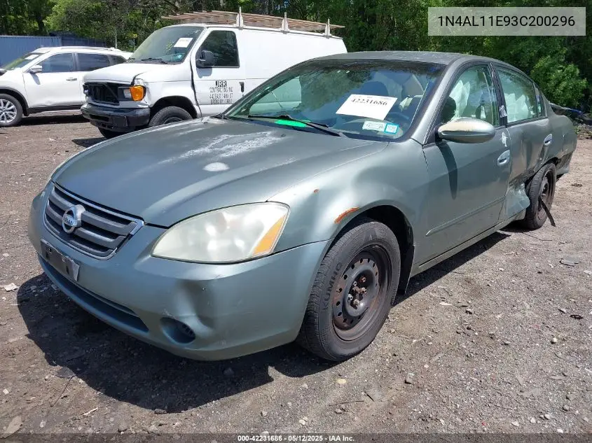 2003 Nissan Altima 2.5 S VIN: 1N4AL11E93C200296 Lot: 42231686