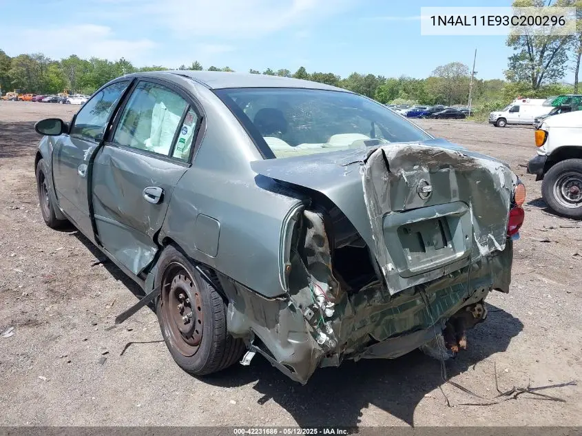 2003 Nissan Altima 2.5 S VIN: 1N4AL11E93C200296 Lot: 42231686