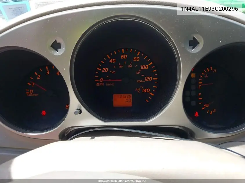 2003 Nissan Altima 2.5 S VIN: 1N4AL11E93C200296 Lot: 42231686