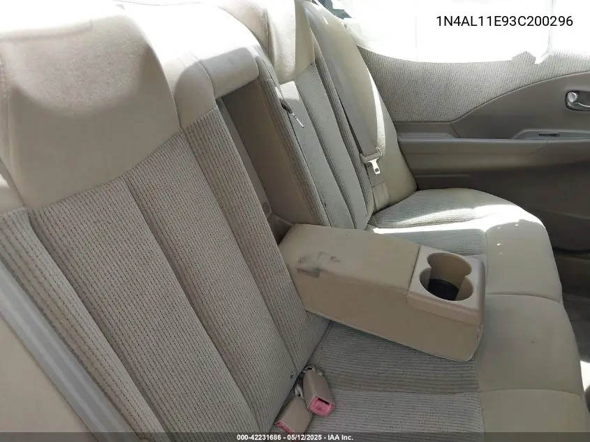 2003 Nissan Altima 2.5 S VIN: 1N4AL11E93C200296 Lot: 42231686