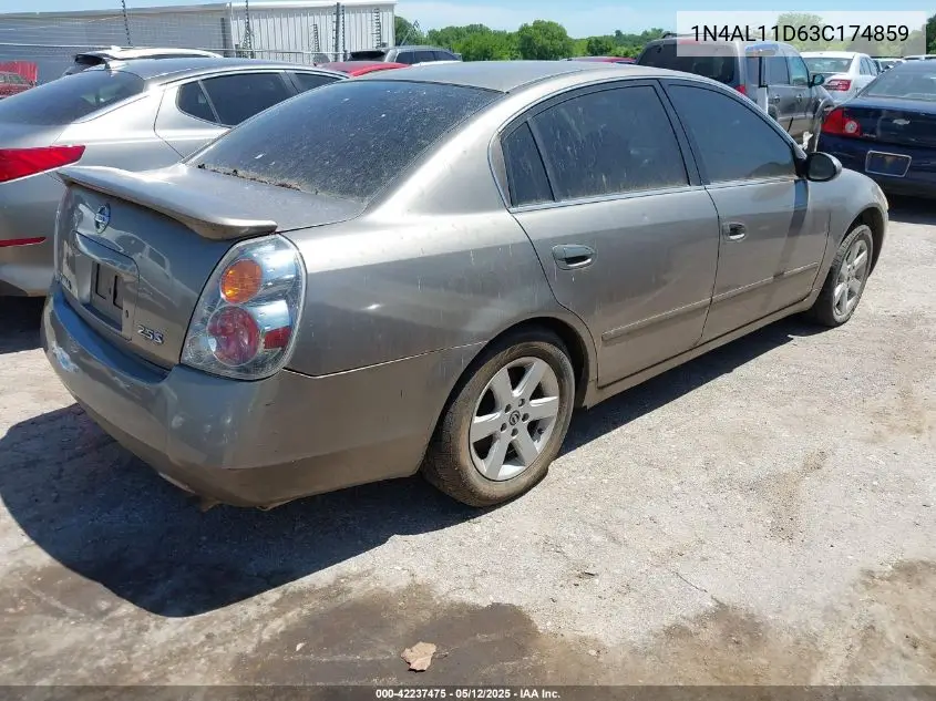 2003 Nissan Altima 2.5 S VIN: 1N4AL11D63C174859 Lot: 42237475