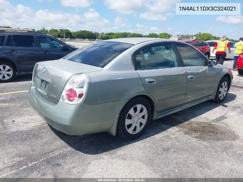 2003 Nissan Altima 2.5 S VIN: 1N4AL11DX3C324021 Lot: 42263234