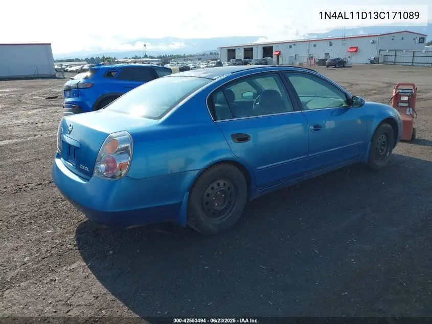 2003 Nissan Altima S/Sl VIN: 1N4AL11D13C171089 Lot: 42553494