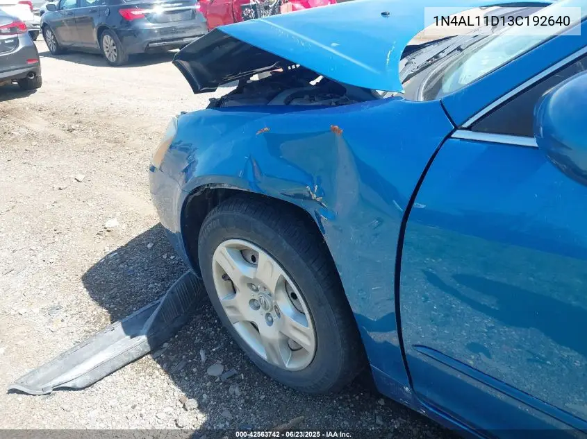 2003 Nissan Altima 2.5 S VIN: 1N4AL11D13C192640 Lot: 42563742