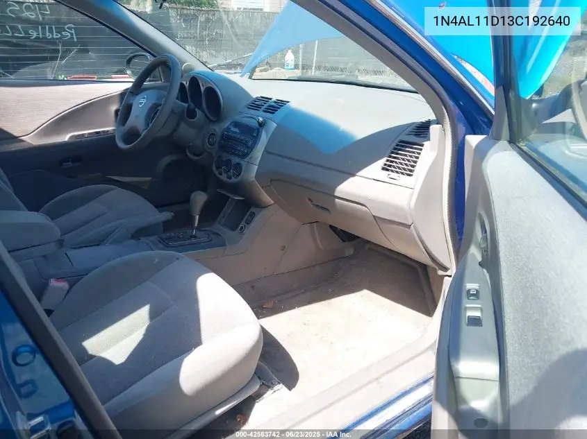 2003 Nissan Altima 2.5 S VIN: 1N4AL11D13C192640 Lot: 42563742