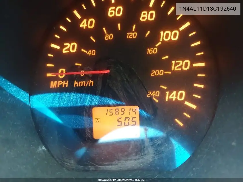 2003 Nissan Altima 2.5 S VIN: 1N4AL11D13C192640 Lot: 42563742