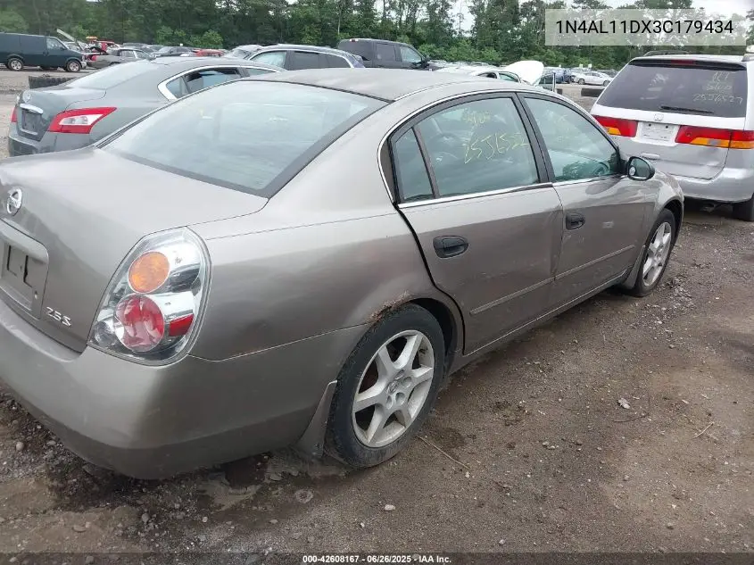 2003 Nissan Altima 2.5 S VIN: 1N4AL11DX3C179434 Lot: 42608167